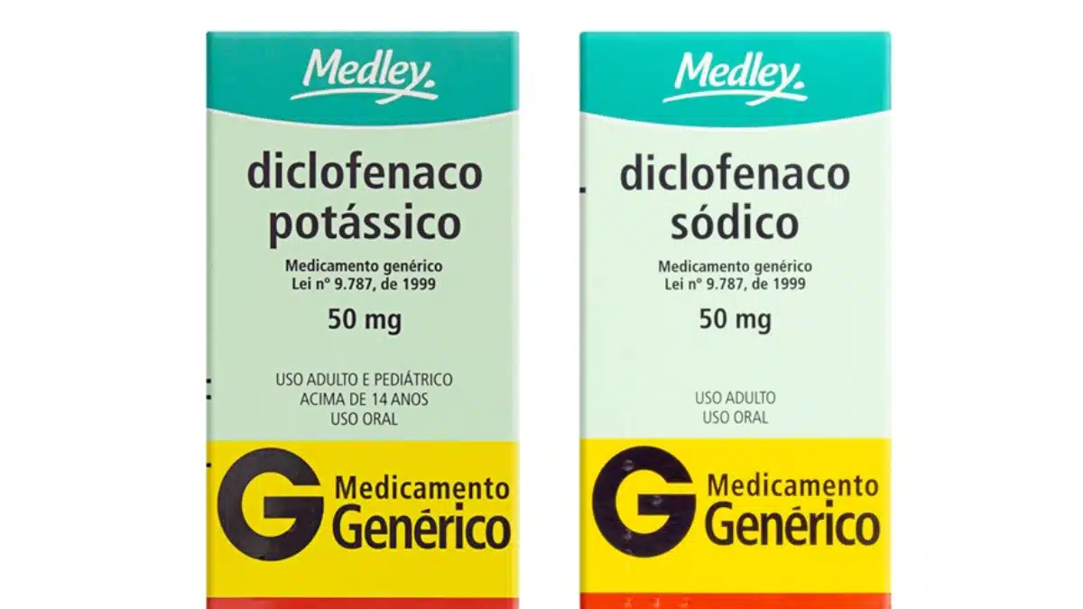 Qual a diferença do fármaco: diclofenaco sódico e diclofenaco potássico?