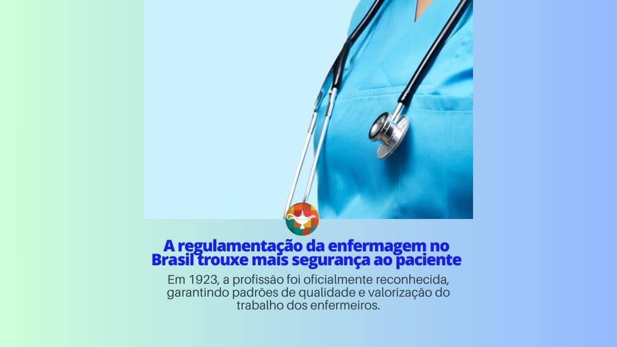 A regulamentação da enfermagem no Brasil trouxe mais segurança ao paciente