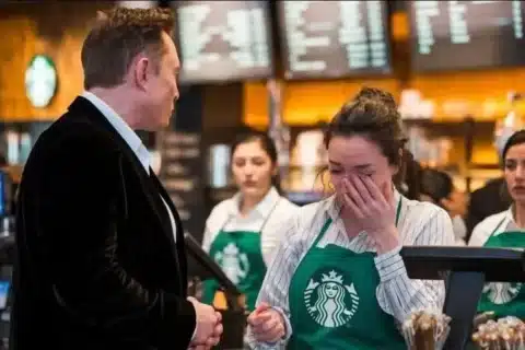 É verdade que Elon Musk ajudou uma funcionária do Starbucks em Austin, Texas?