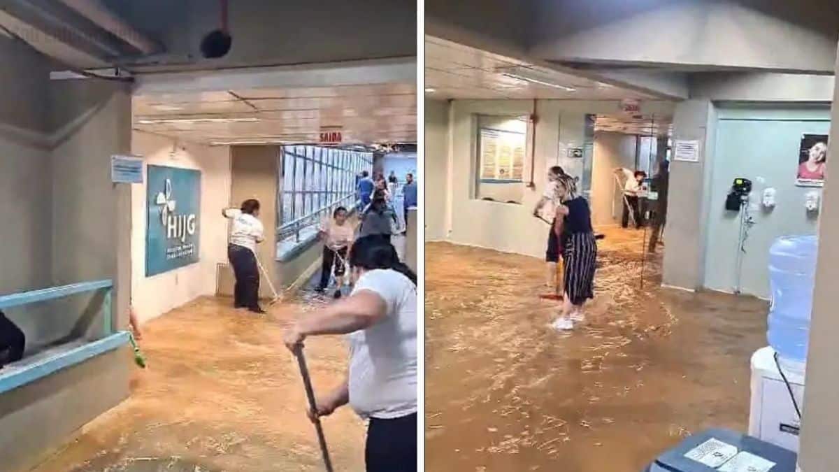 Hospital Infantil em Florianópolis enfrenta alagamento devido a chuvas intensas