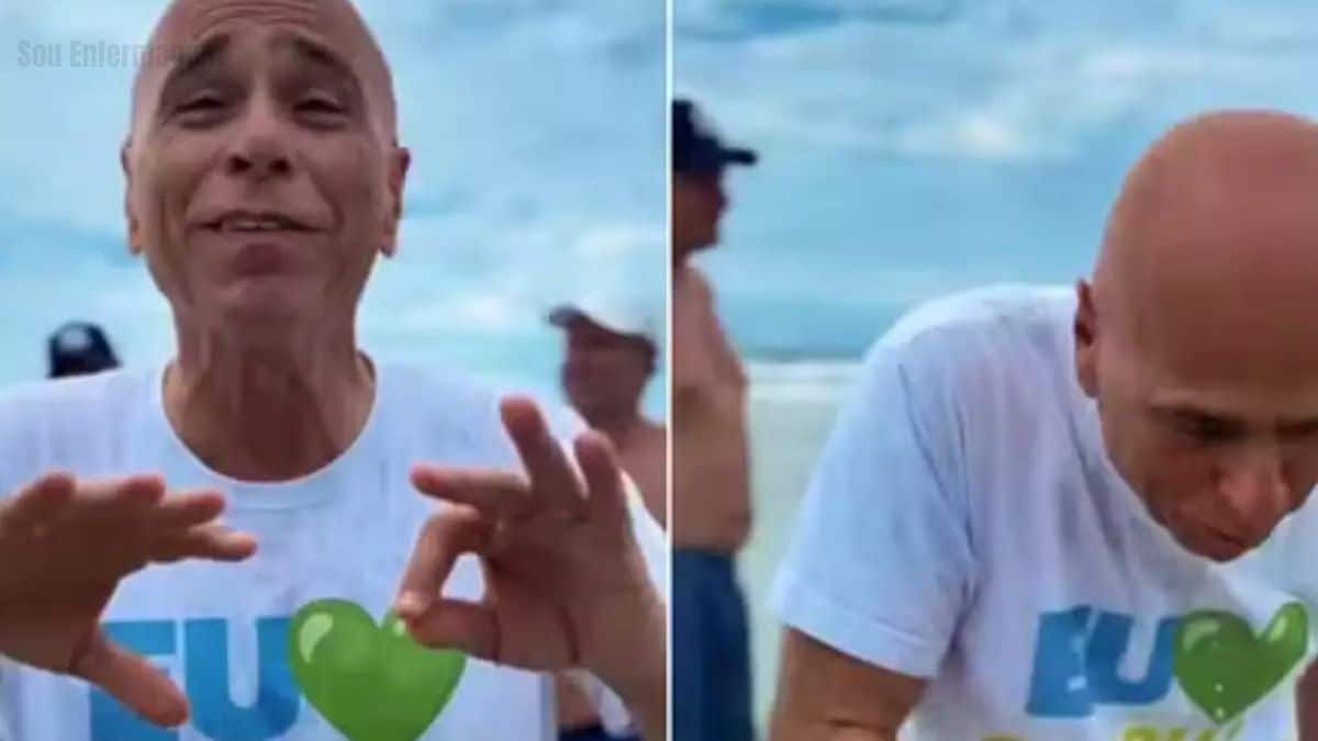 Prefeito de Guarujá bebe água do mar para provar limpeza das praias em meio a surto de virose