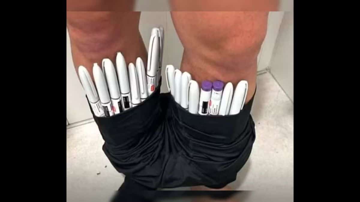 Passageiro é flagrado no Aeroporto de Fortaleza transportando dezenas de canetas emagrecedoras escondidas na roupa