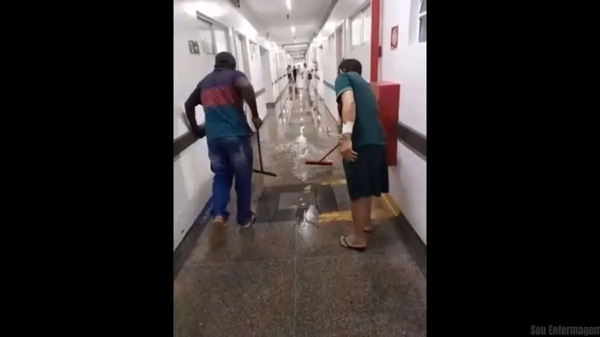 Temporal provoca alagamento em hospital público de Codó, no Maranhão