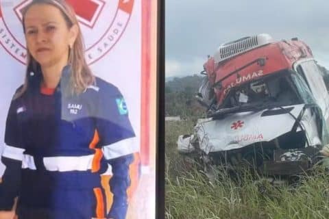 Técnica de enfermagem do Samu morre e três ficam feridos após ambulância colidir com caminhão parado em rodovia de Goiás