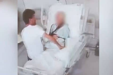 Homem é flagrado agredindo a própria mãe de 95 anos dentro de hospital em São Paulo