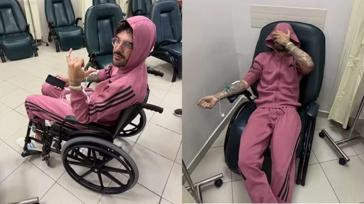 Luan Pereira passa por sufoco e é internado por causa de pedra nos rins