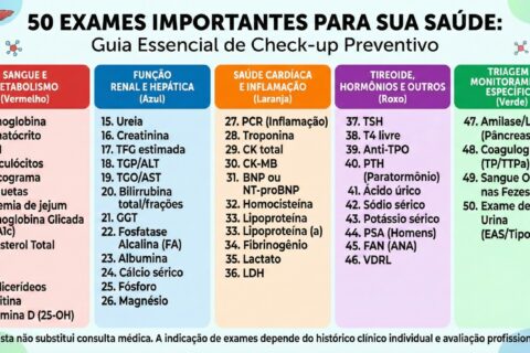 Guia completo com os 50 exames mais pedidos pelos médicos que todo mundo deve fazer