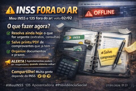 INSS fora do ar Meu INSS e telefone 135 ficam indisponíveis e atendimento volta em 2 de fevereiro
