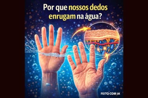 Por que nossos dedos enrugam na água?