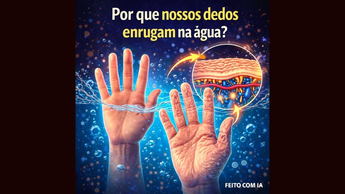 Por que nossos dedos enrugam na água?