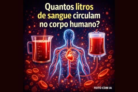 Quantos litros de sangue circulam no corpo humano?