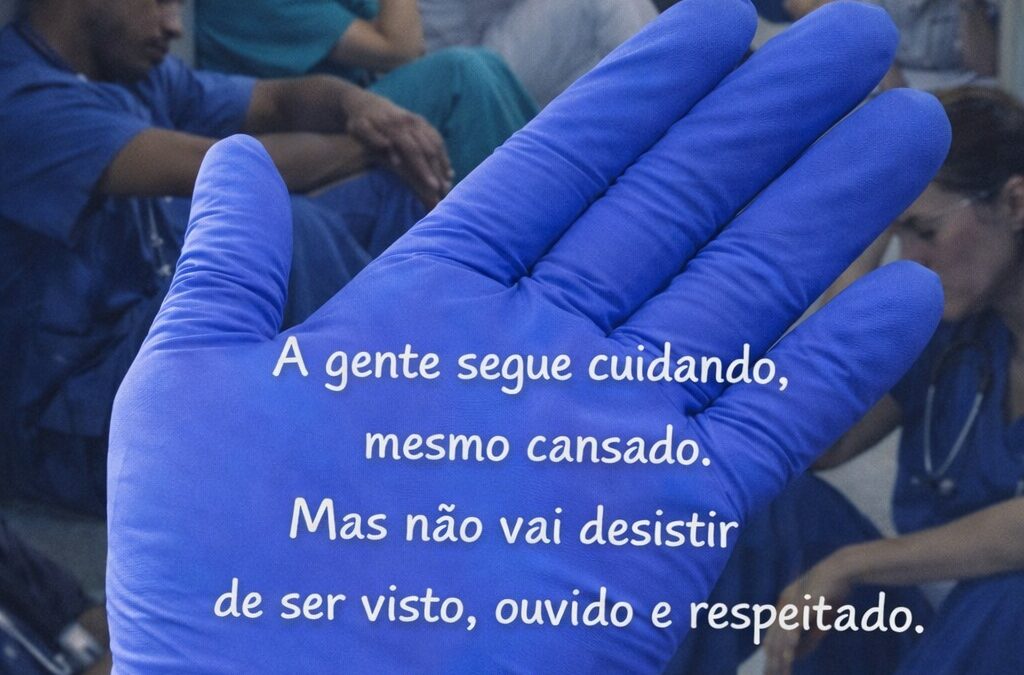 A gente segue cuidando, mesmo cansado. Mas não vai desistir de ser visto, ouvido e respeitado