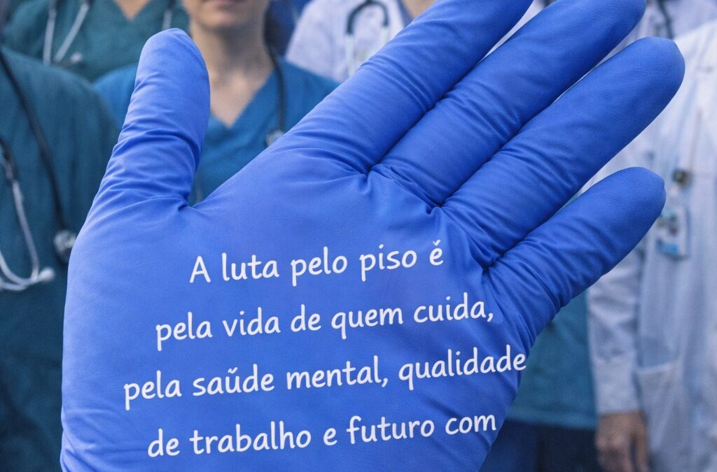A luta pelo piso é pela vida de quem cuida, pela saúde mental, qualidade de trabalho e futuro com segurança