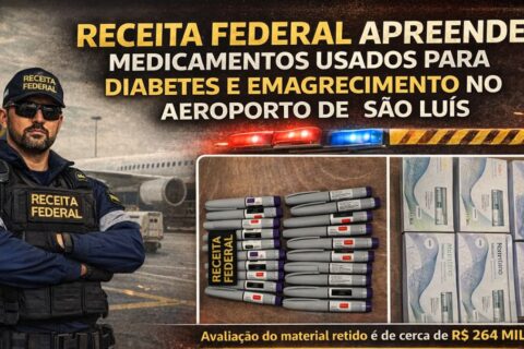 Receita Federal apreende canetas e ampolas de medicamentos usados para diabetes e emagrecimento no Aeroporto