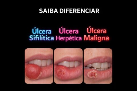 Saiba diferenciar úlcera sifilítica, úlcera herpética e úlcera maligna