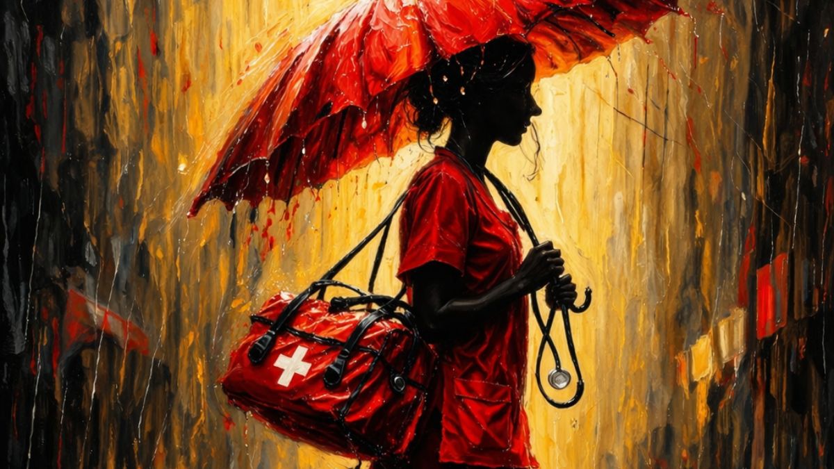 Mesmo na Chuva, Ela Não Para A Enfermagem é Movimento, Coragem e Propósito