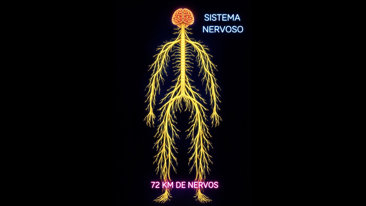 Sistema nervoso humano impressiona ao revelar uma rede extensa e vital para todo o corpo