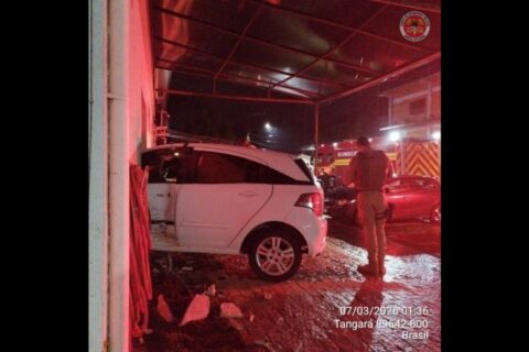 Unidade Básica de Saúde de SC é atingida por carro nesta madrugada de sábado